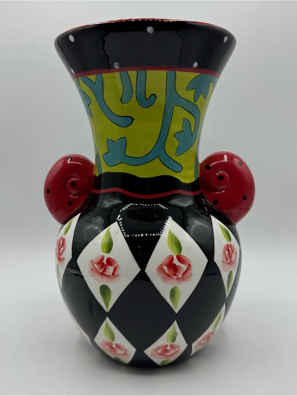 Vintage Joyce Shelton Tea Party Ceramic Vase - Picture 3 of 5